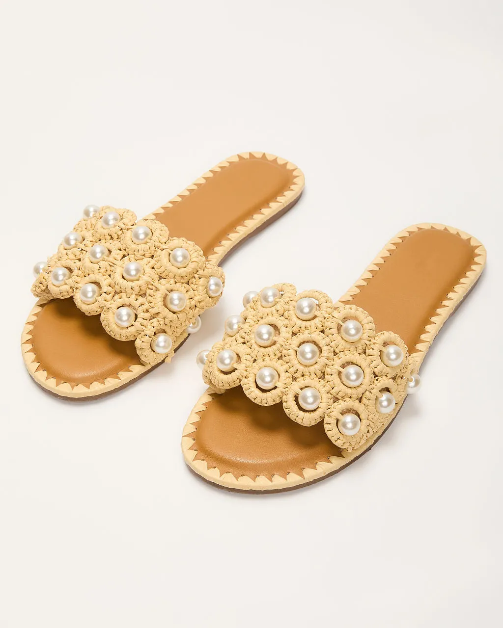 Golden Coastline Crochet Pearl Sandals sold by Vici product image thumbnail 3