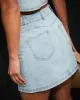 Midnight Muse Embellished Denim Mini Skirt sold by Vici