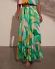 Serene Shores Tiered Floral Maxi Skirt sold by Vici