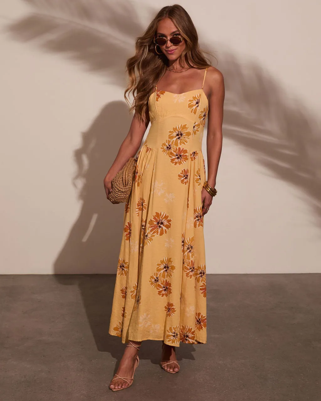 Chase The Sun Floral Maxi Dress sold by Vici