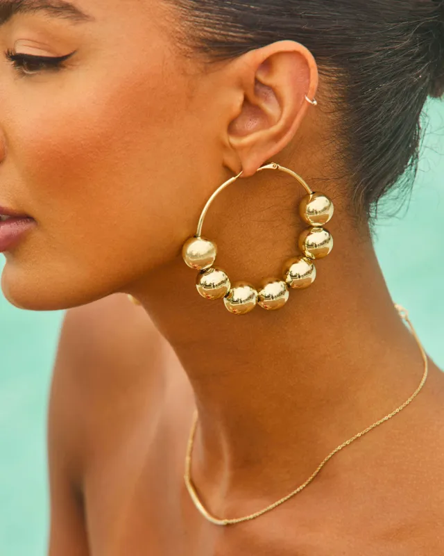 Sunkissed Bliss Bauble Hoop Earrings made by Vici