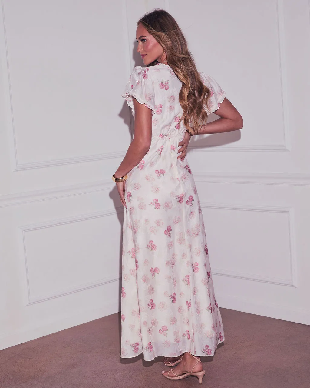 Lorrie Floral Jacquard Maxi Dress sold by Vici product image thumbnail 4