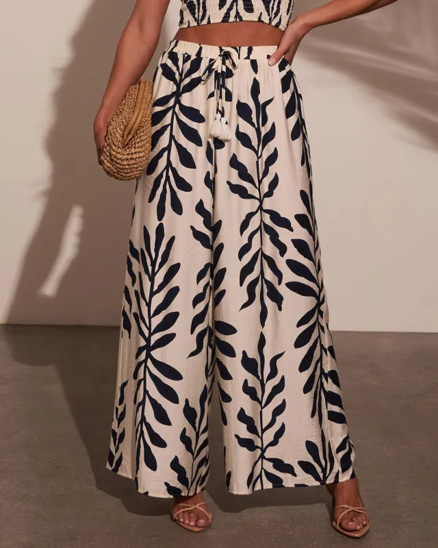 Sol Escape Tropical Drawstring Pants sold by Vici