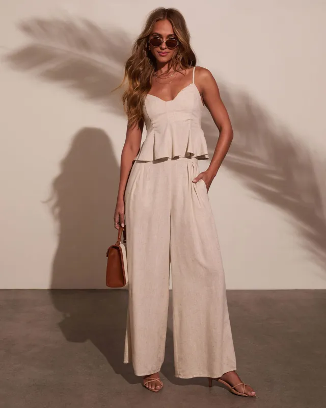 Pipper Pleated Linen Pant sold by Vici