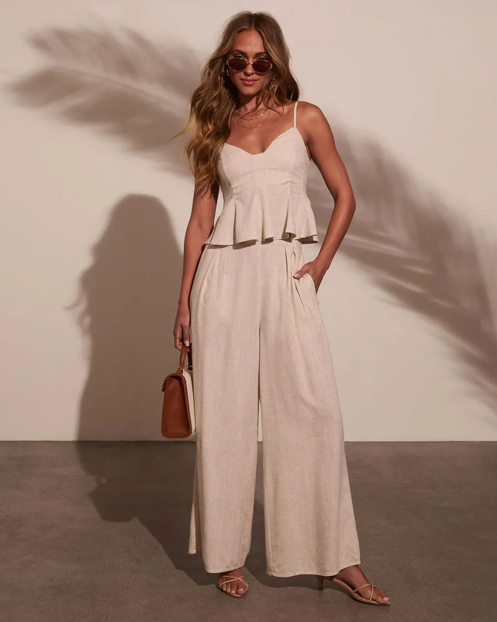 Pipper Linen Peplum Top sold by Vici product image thumbnail 2