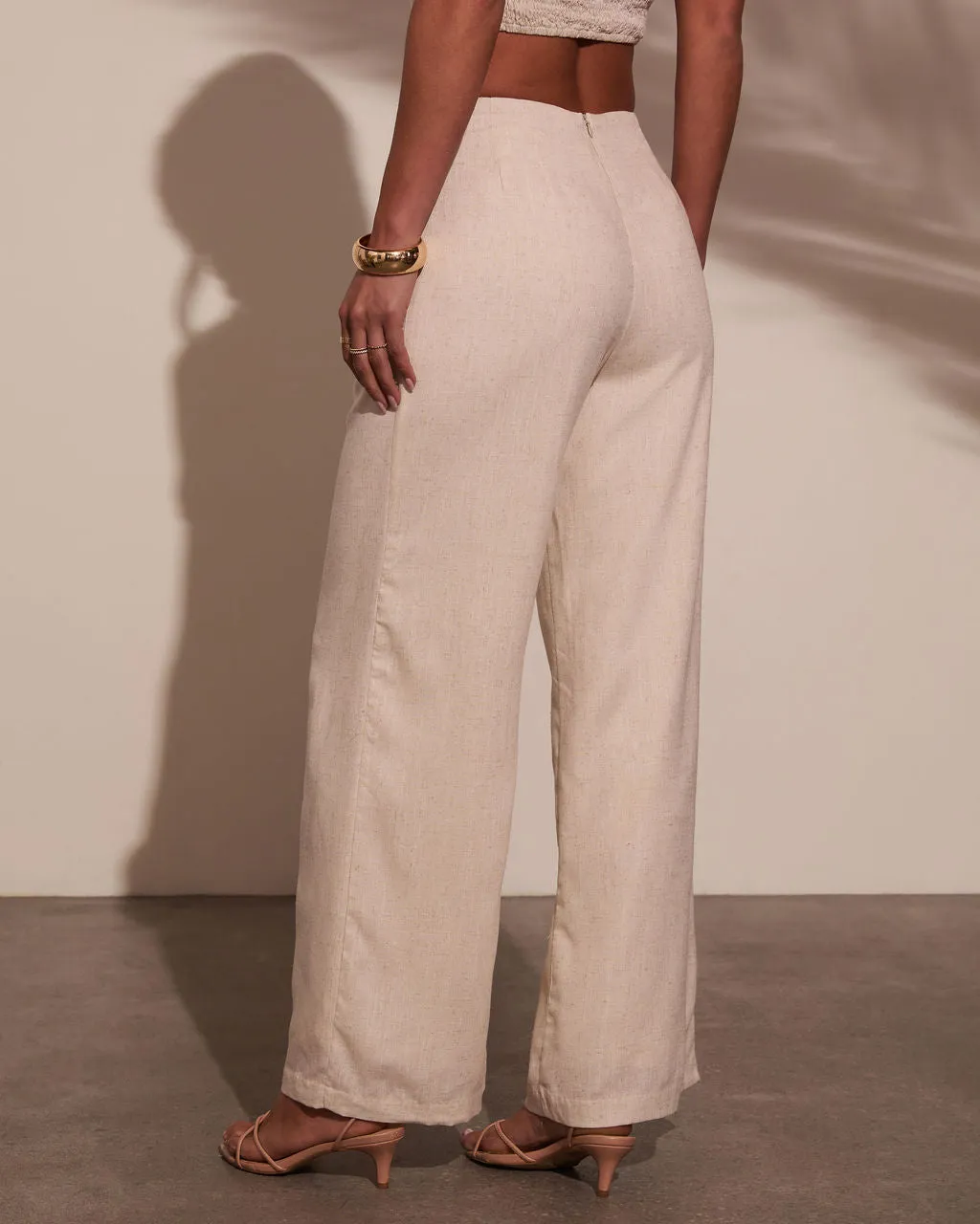 Melanie Wide Leg Linen Pants sold by Vici product image thumbnail 4