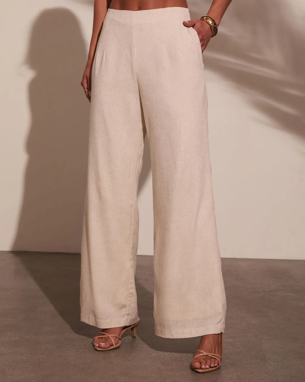 Melanie Wide Leg Linen Pants sold by Vici product image thumbnail 3