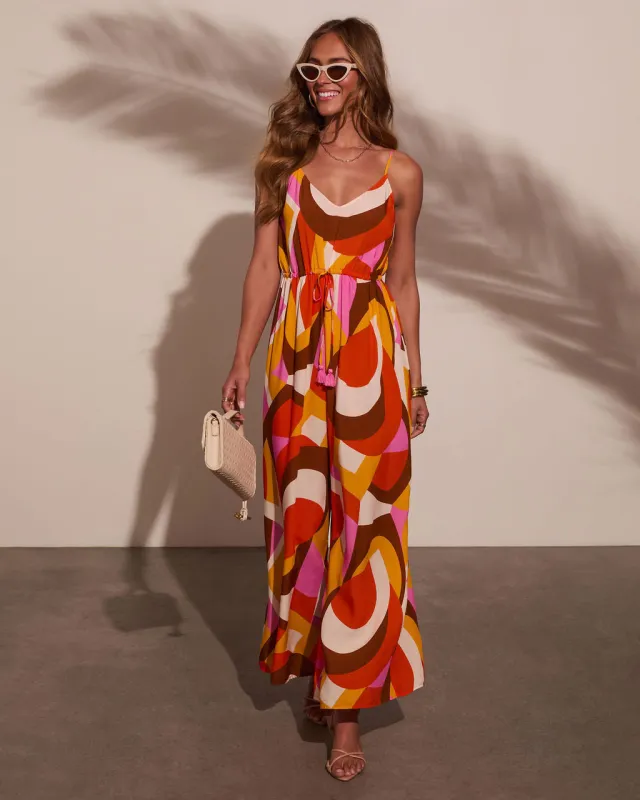 Adina Abstract Printed Jumpsuit sold by Vici