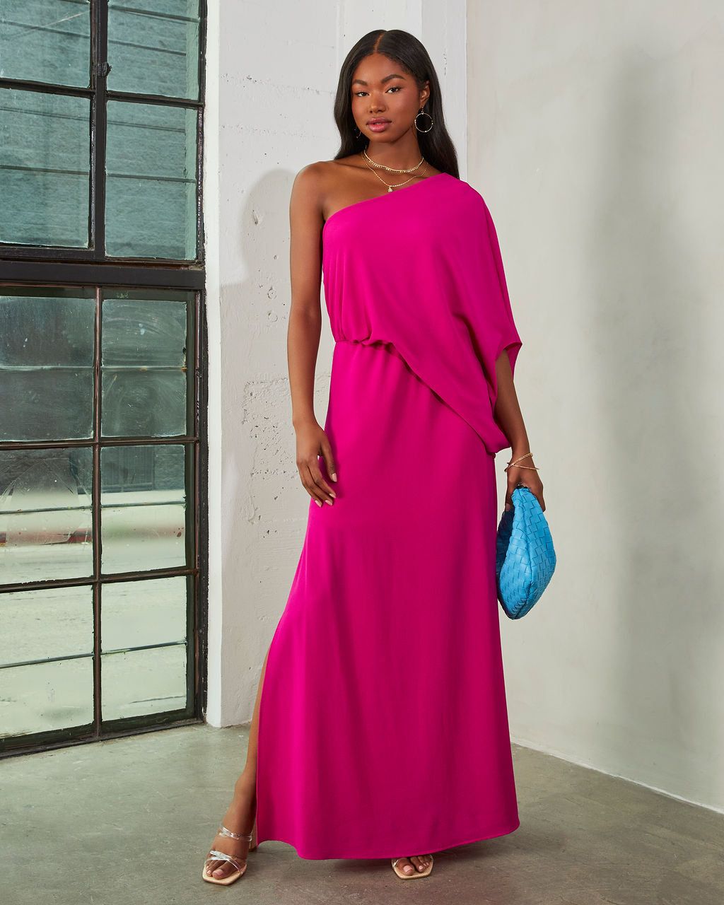 From The Source One Shoulder Maxi Dress sold by Vici product image thumbnail 4
