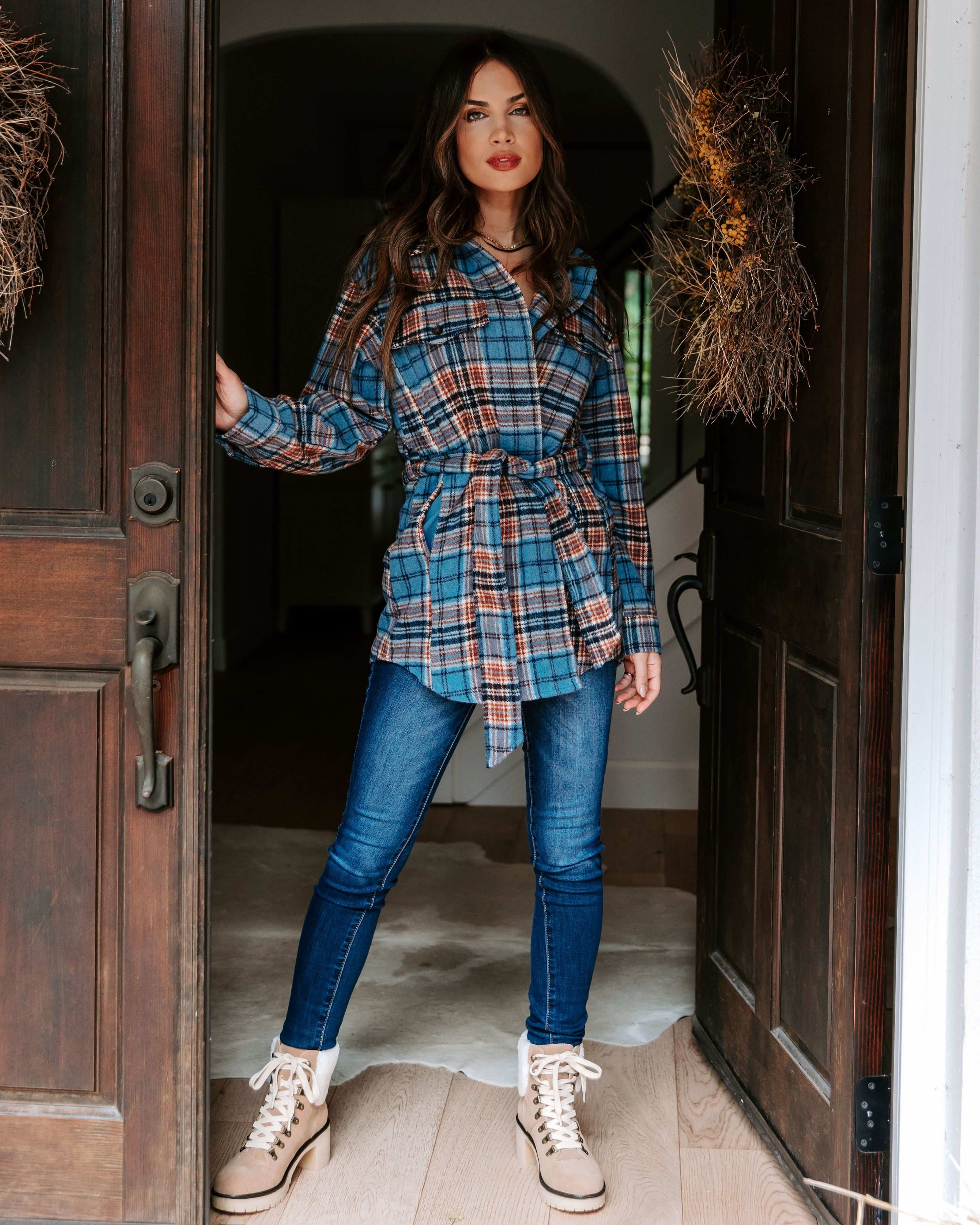 Becks Pocketed Plaid Coat - LAST CHANCE sold by Vici product image thumbnail 5