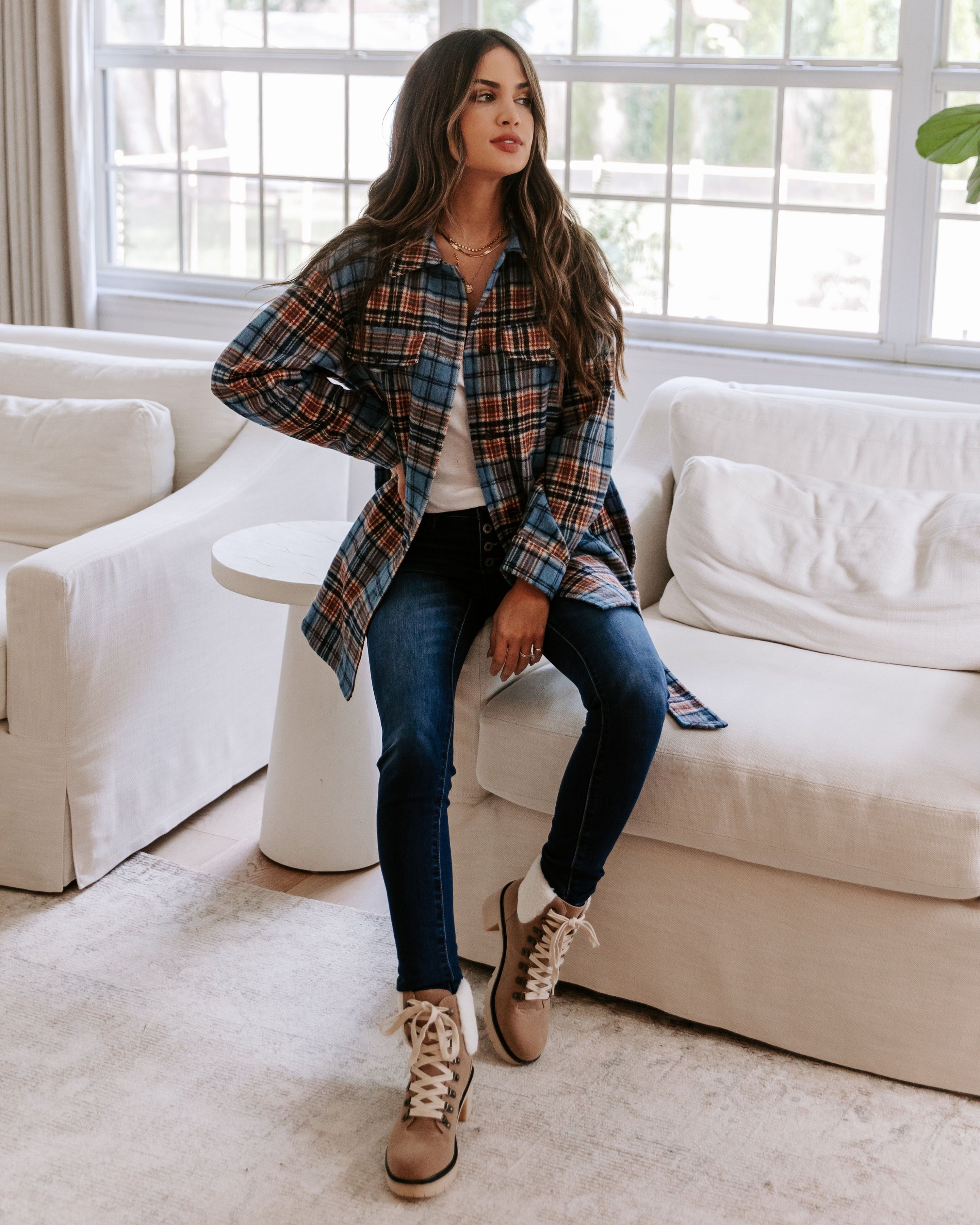 Becks Pocketed Plaid Coat - LAST CHANCE sold by Vici product image thumbnail 3