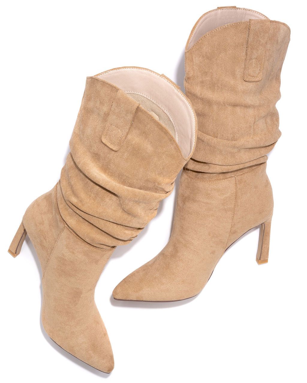Goldie Faux Suede Heeled Slouch Boot sold by Vici product image thumbnail 3