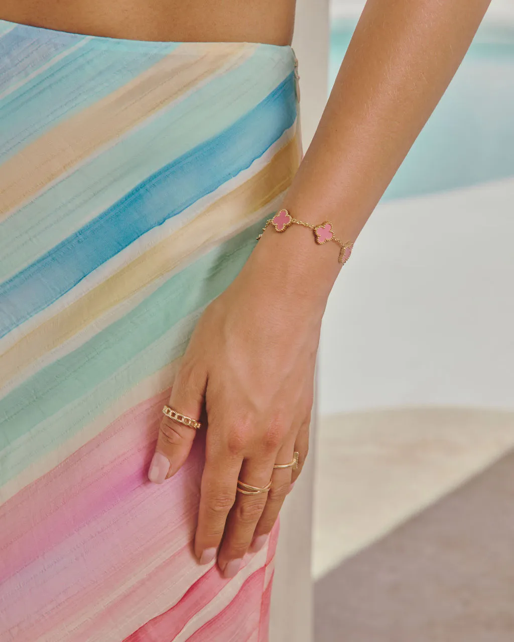 Capri Crush Clover Charm Bracelet sold by Vici product image thumbnail 4