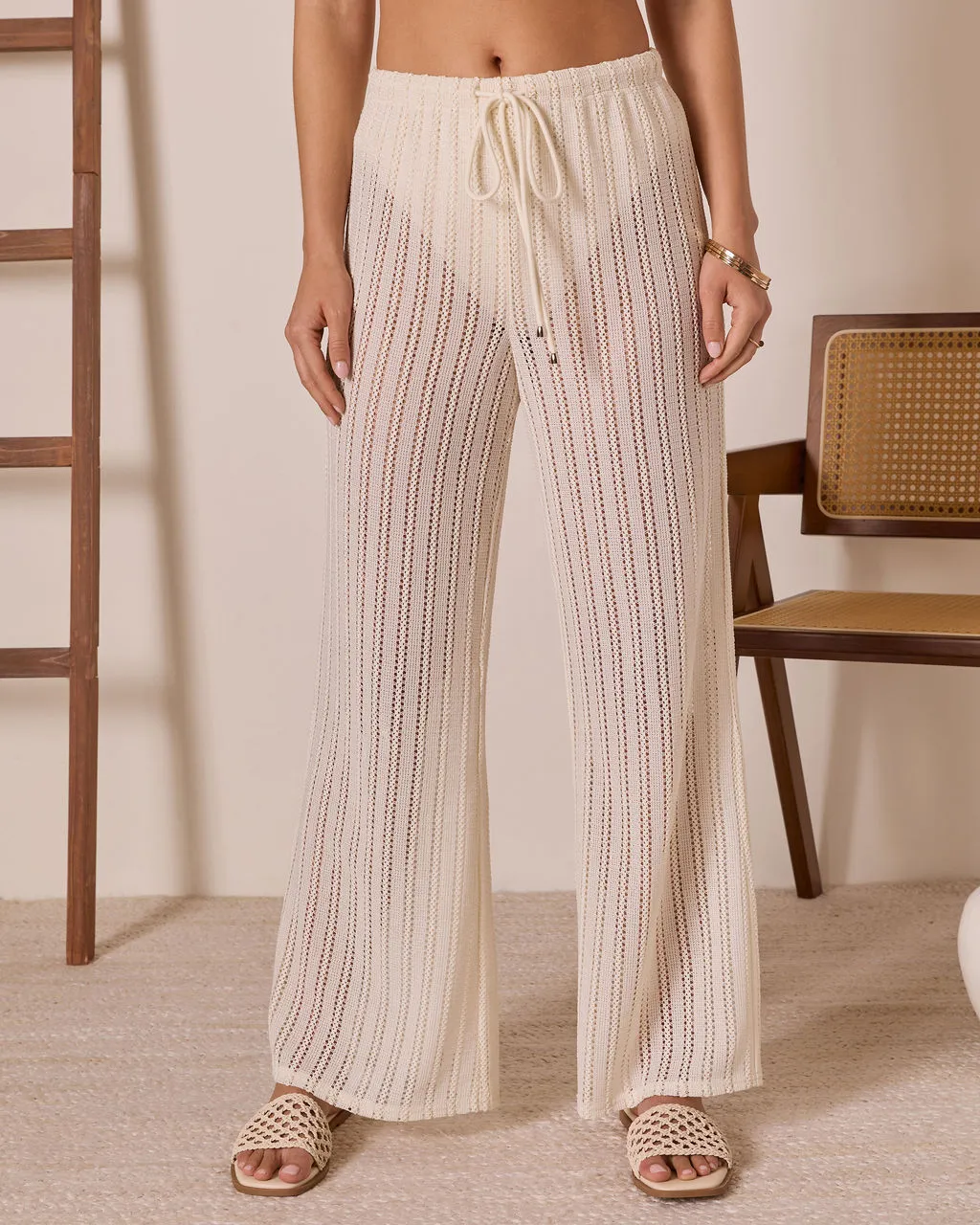 Gelato Please Open Knit Cover Up Pants sold by Vici