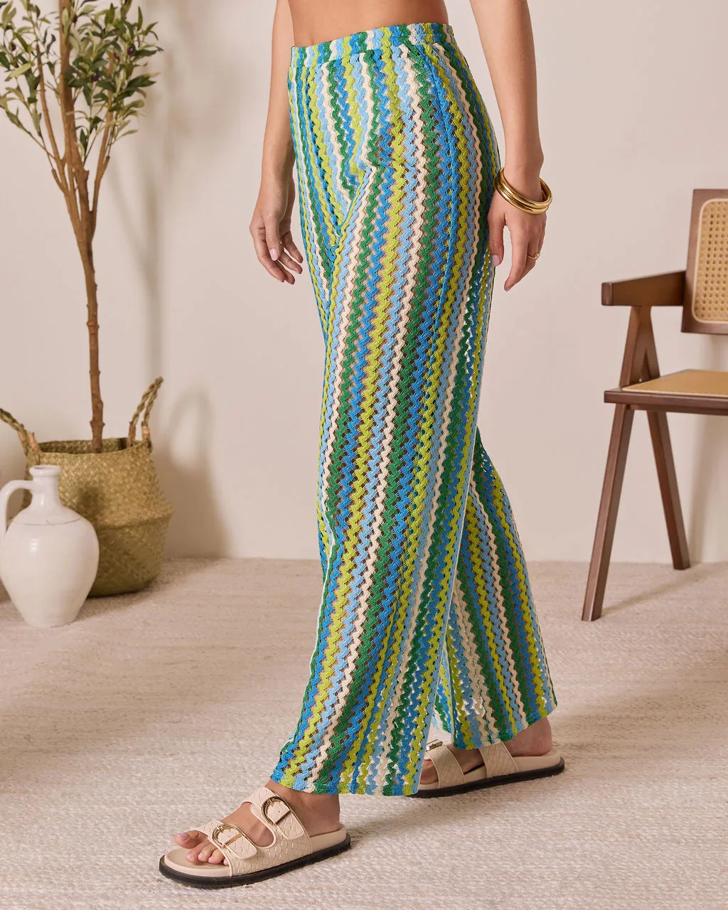 Sunkiss Riviera Chevron Cover Up Pants sold by Vici product image thumbnail 3