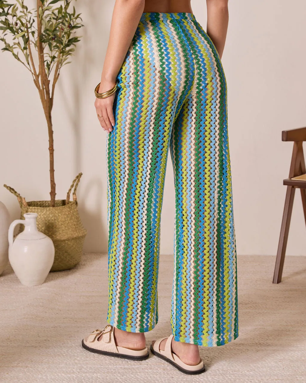 Sunkiss Riviera Chevron Cover Up Pants sold by Vici product image thumbnail 4