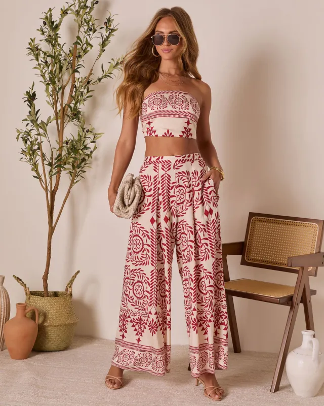 Homestead Wide Leg Printed Pants sold by Vici