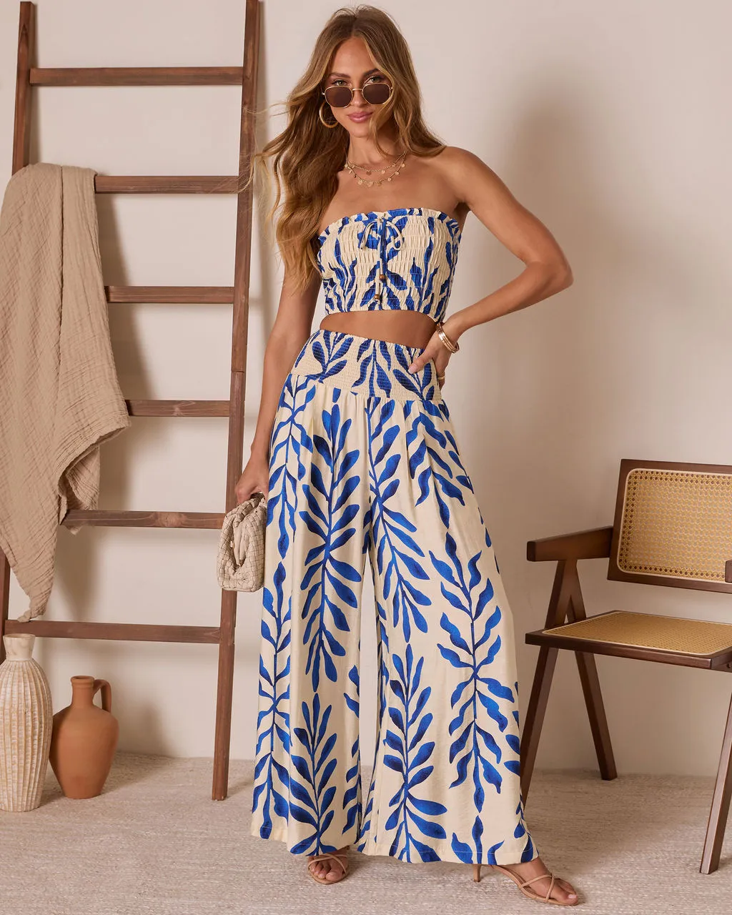 Reynah Tropical Wide Leg Pant sold by Vici product image thumbnail 5
