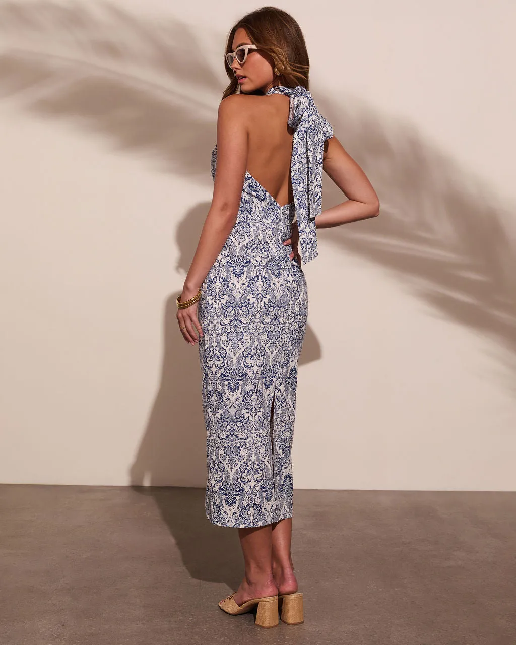 Deven Halter Printed Midi Dress sold by Vici product image thumbnail 4
