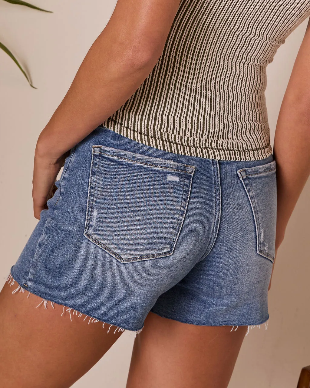 Luanna Distressed Denim Shorts sold by Vici product image thumbnail 4
