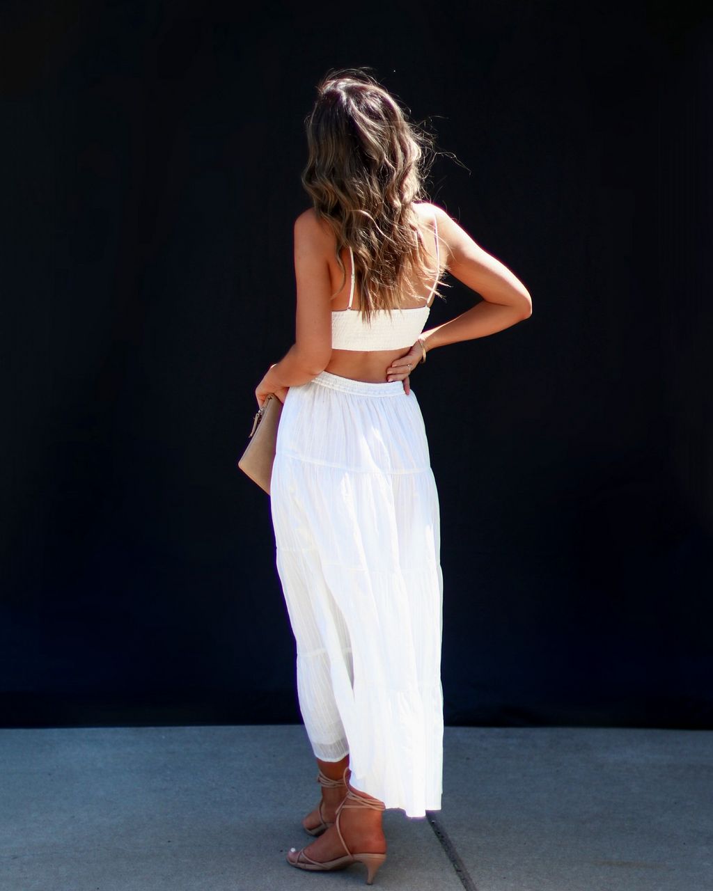 Faro Tiered Maxi Dress - White - SALE sold by Vici product image thumbnail 2