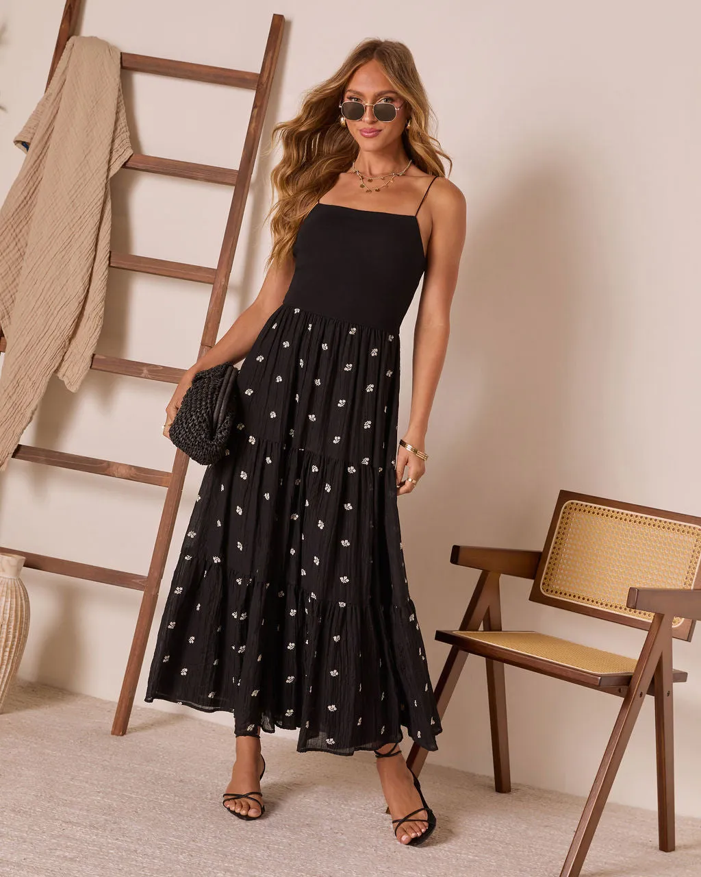 Moonflower Tiered Floral Maxi Dress sold by Vici product image thumbnail 5