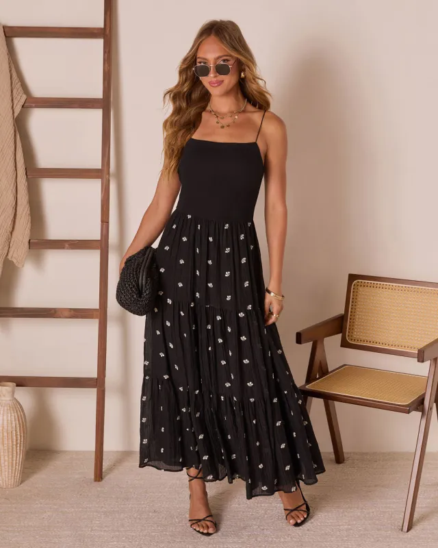Moonflower Tiered Floral Maxi Dress sold by Vici