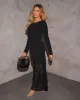 For The Night Long Sleeve Maxi Dress sold by Vici