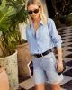 Heidi Collared Button Down Top sold by Vici