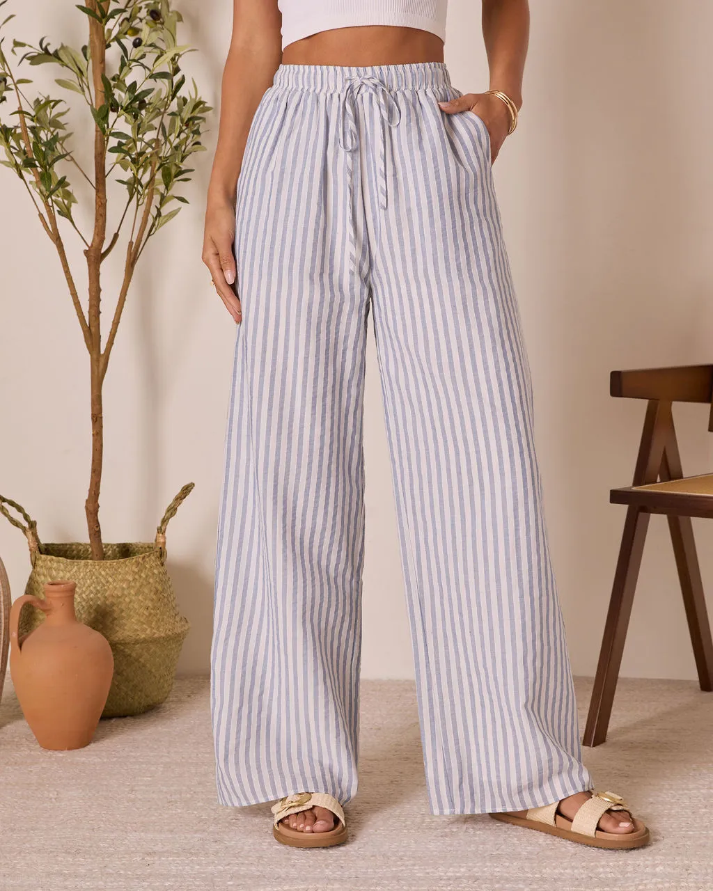 Korra Striped Wide Leg Pants sold by Vici product image thumbnail 2