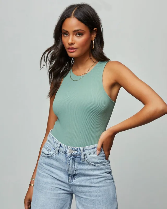 Nyssa Seamless Bodysuit - Green - SALE made by Vici
