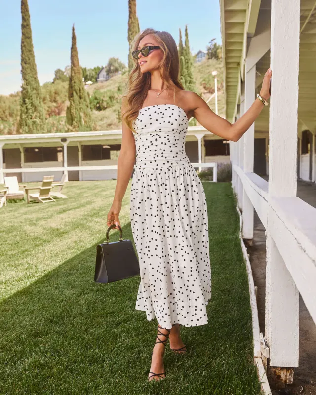 Frankey Polka Dot Midi Dress made by Vici