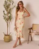 Calina Floral Satin Slip Dress sold by Vici