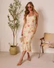 Calina Floral Satin Slip Dress sold by Vici