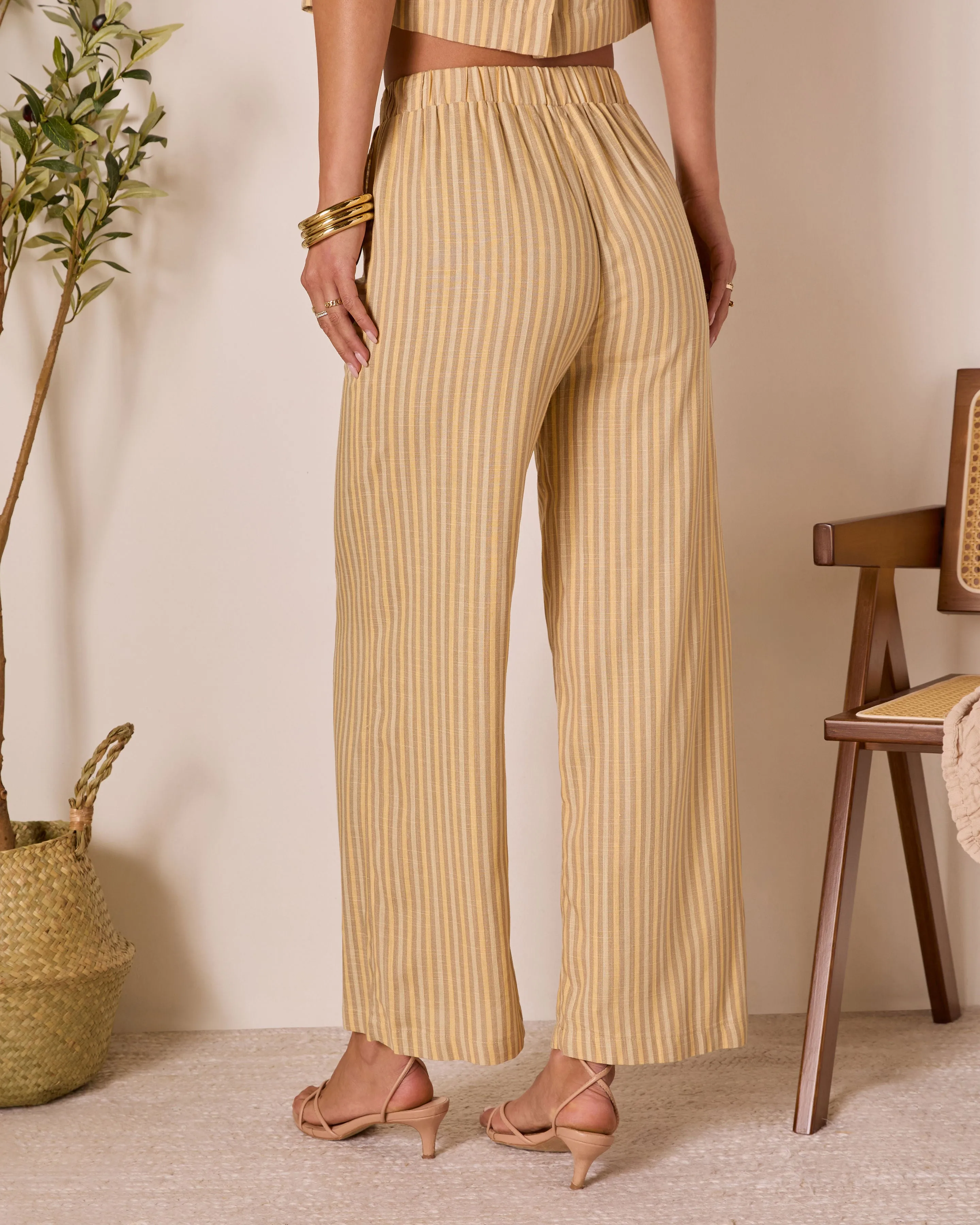 Meadowlight Striped Wide Leg Pants sold by Vici product image thumbnail 4