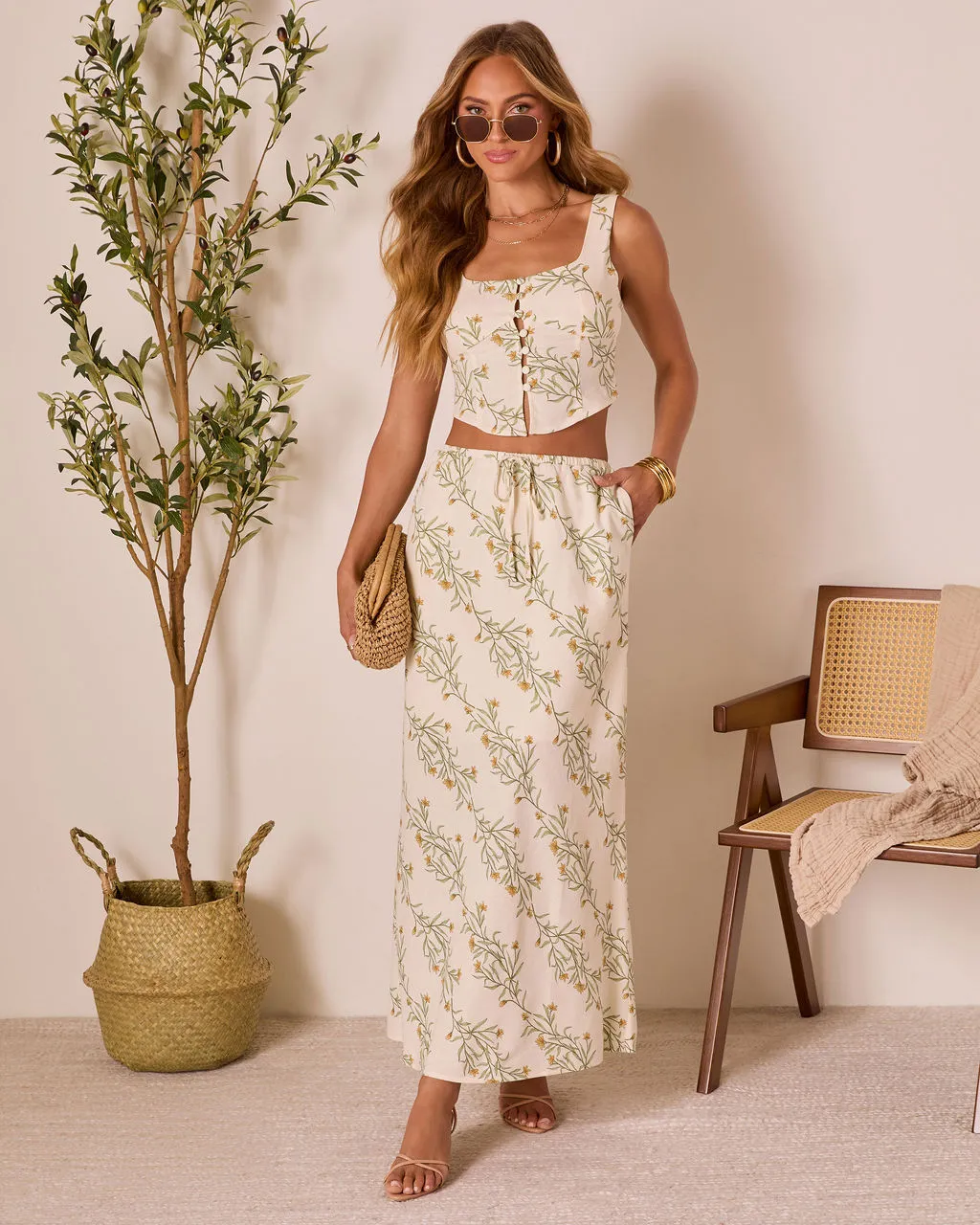 Sweet Surrender Floral Crop Tank sold by Vici