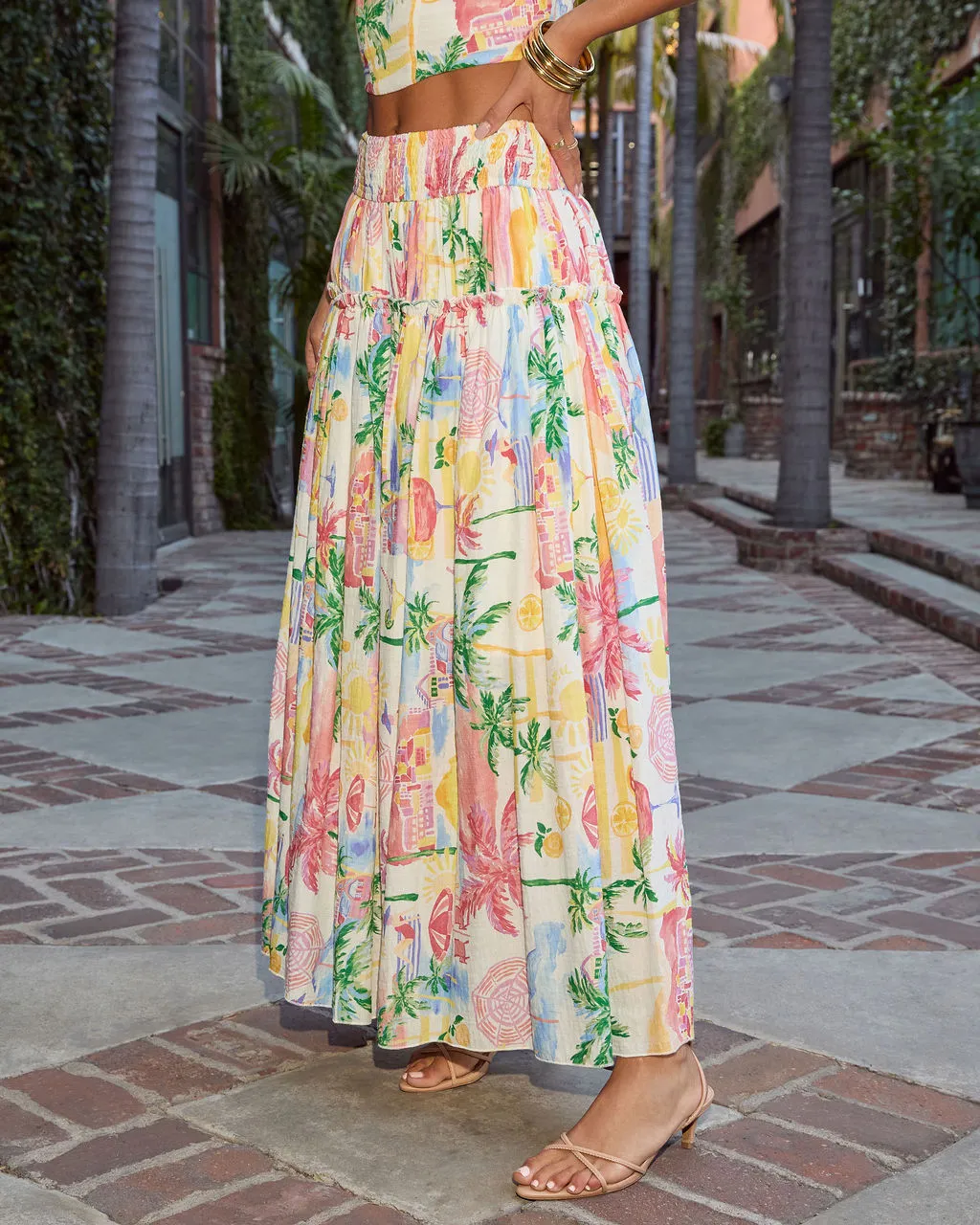 Island Muse Tropical Maxi Skirt sold by Vici product image thumbnail 3
