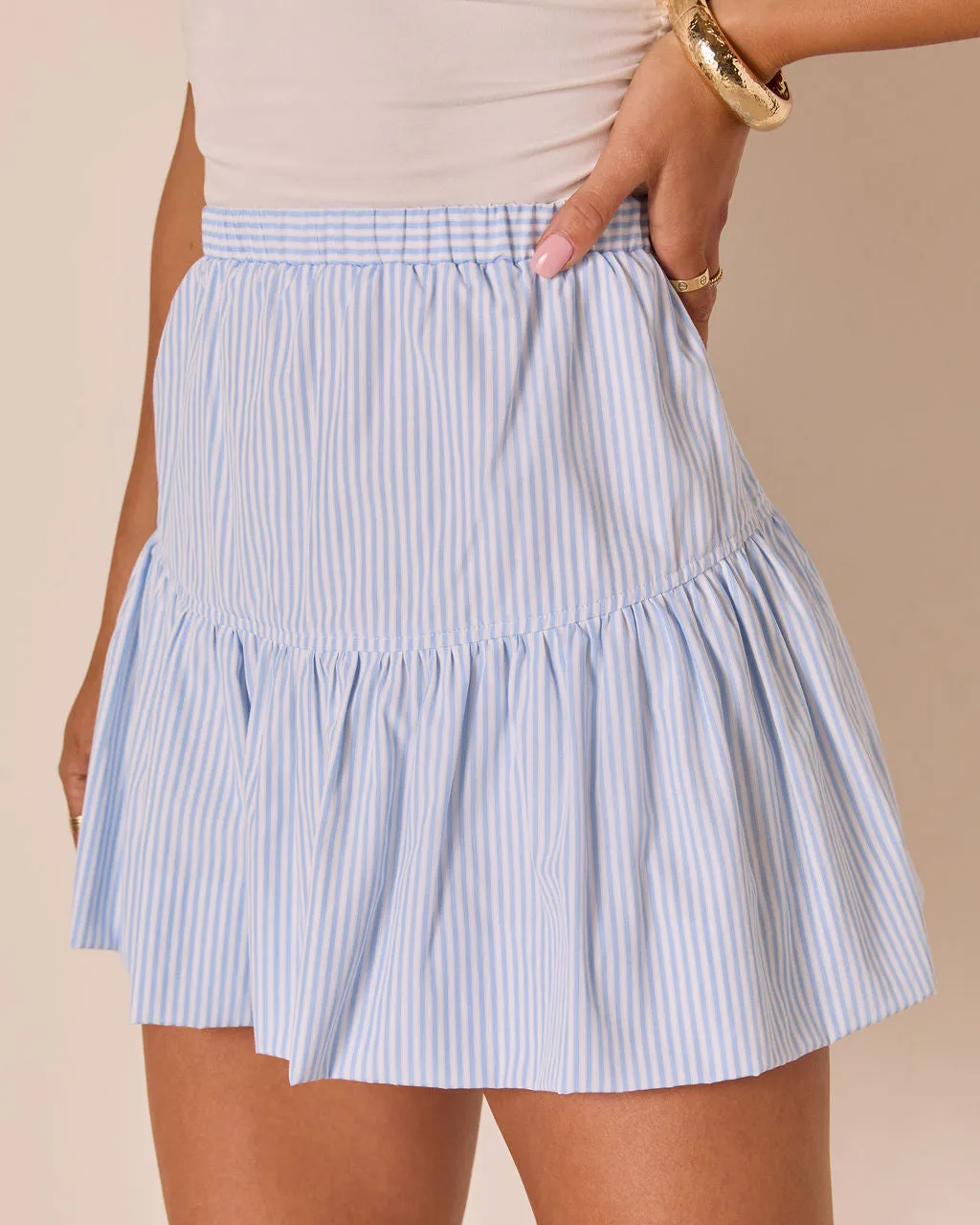 Anchorlight Stripe Bubble Skirt sold by Vici product image thumbnail 3