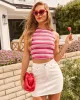 Tiare Striped Cropped Tank sold by Vici