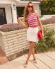 Tiare Striped Cropped Tank sold by Vici