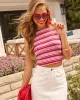 Tiare Striped Cropped Tank sold by Vici