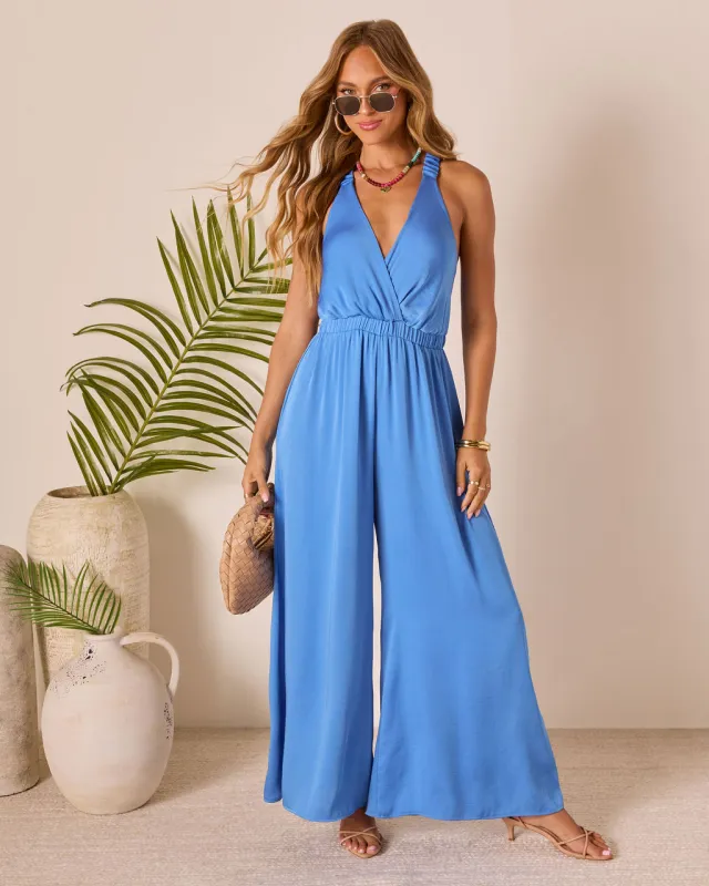 Salty Cabana Sleeveless Jumpsuit sold by Vici