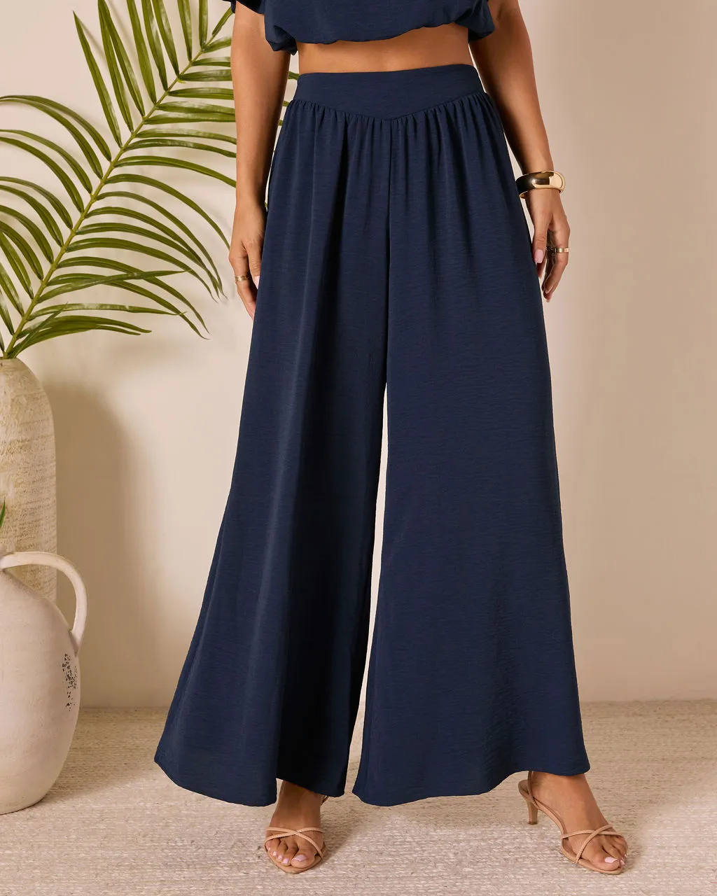 Island Sway Pleated Wide Leg Pants sold by Vici product image thumbnail 5