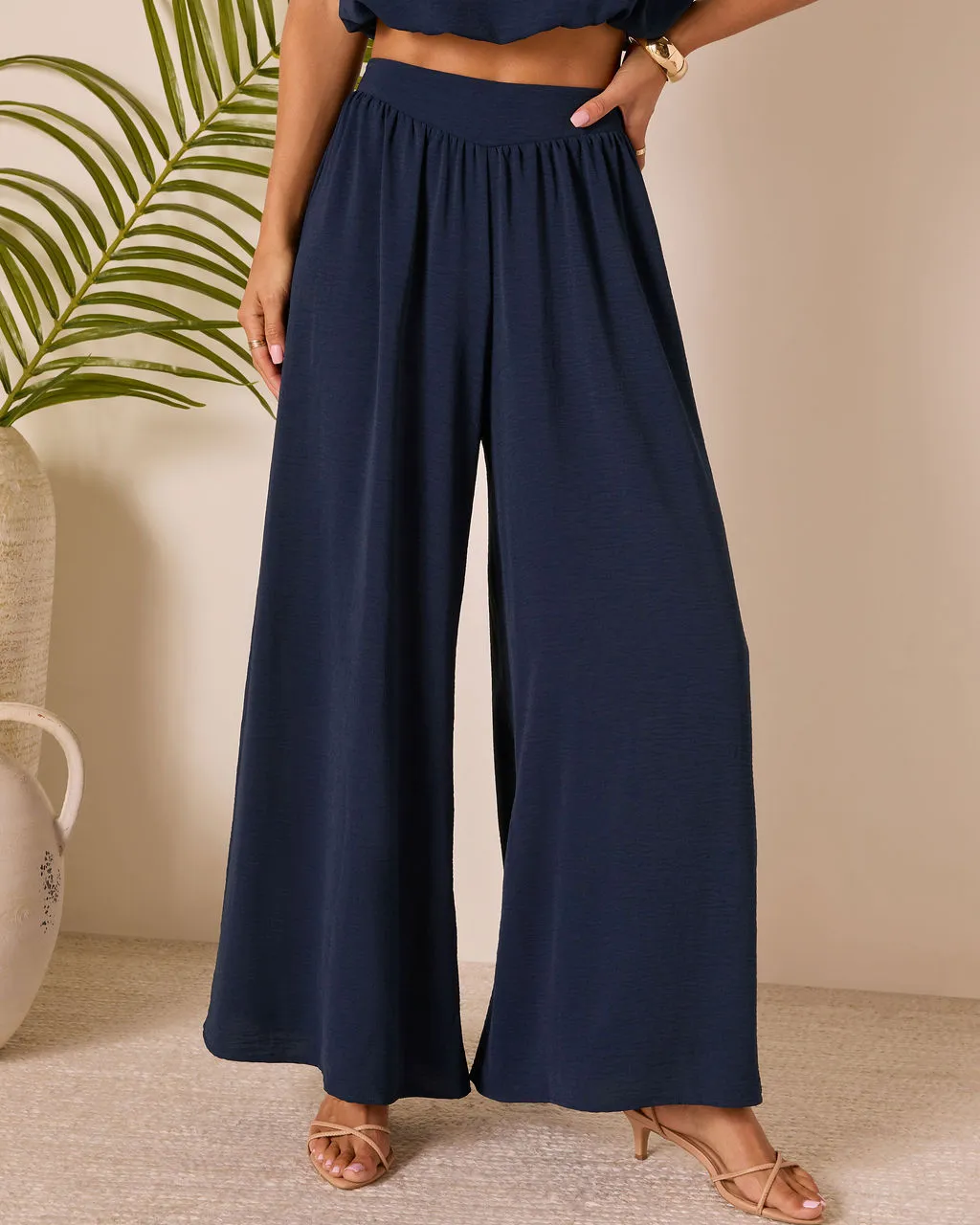 Island Sway Pleated Wide Leg Pants sold by Vici