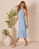 Summer Dreams Eyelet Floral Midi Dress sold by Vici