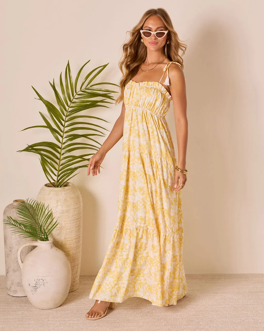 Scenic Views Tiered Floral Maxi Dress sold by Vici product image thumbnail 3