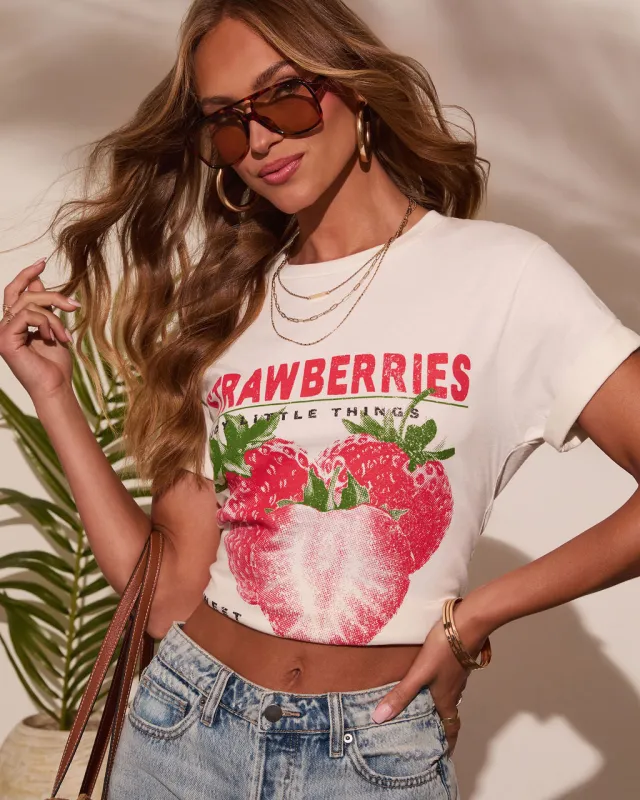 Sweet and Fresh Strawberries Graphic Tee sold by Vici