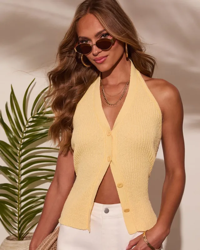 Summer Wander Halter Sweater Vest sold by Vici