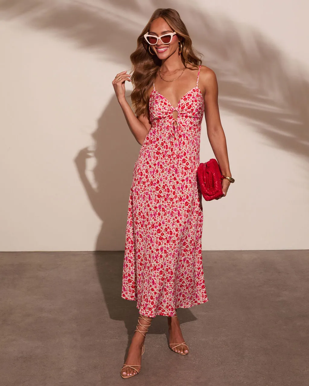 Day Date Cut Out Floral Maxi Dress sold by Vici