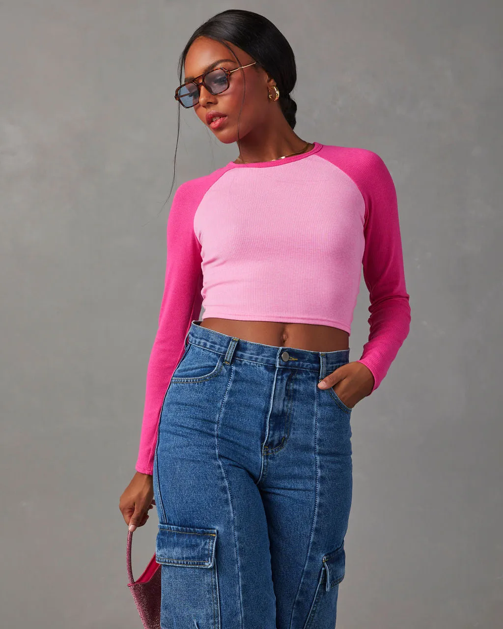 Martine Cropped Long Sleeve Top sold by Vici product image thumbnail 2